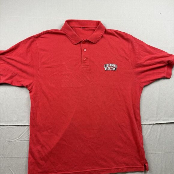 Nike Team Cincinnati Reds Mens Faded Embroidered Polo Shirt See Measurements - Picture 1 of 7